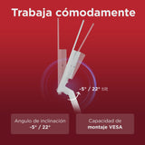 Lenovo L27i-4B - Monitor 27" (IPS, 1920 x 1080 px, 16:9, 100 Hz, Tiempo de Respuesta 4ms, HDMI, VGA, Montaje VESA 100 mm, Soporte de Inclinación) Color Gris Nube, Versión Actual