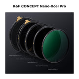 K&F Concept Filtro polarizador de 77 mm, Filtro CPL, Cristal óptico Fino, Marco de latón HD, Filtro polarizador para Objetivo Sony Canon Nikon Fujifilm de 77 mm, Nano-Xcel Pro