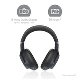 Technics EAH-A800E-K Auriculares Inalámbricos Bluetooth Over Ear, con Cancelación de Ruido y Micrófono, Hasta 50 Horas de Reproducción, Negro