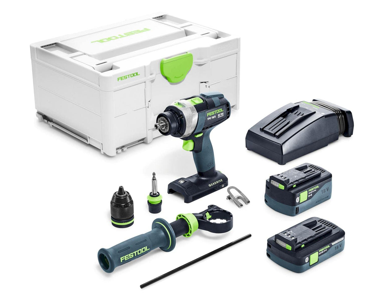 Festool Taladro atornillador de percusión a batería TPC 18/4 5,0/4,0 I-Plus