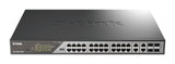 D-Link Switch Smart 28 Puertos Gigabit PoE (24 x 1000Base-T y 2 x SFP Gigabit), PoE++, Long Range PoE (hasta 250m), 518W PoE Budget, Interfaz Web dedicada a videovigilancia IP, VLAN, QoS, ERPS, ONVIF