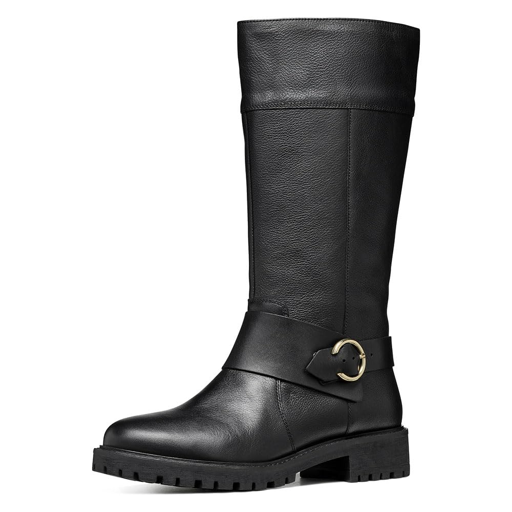 Geox D Hoara A, Botas de Moda Mujer, Negro, 39 EU