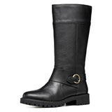 Geox D Hoara A, Botas de Moda Mujer, Negro, 39 EU