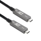 ACT AK4323 - Cable de vídeo USB C Active (AOC) de 3 m, USB 3.2 Gen2, 10 Gbps de alta velocidad, fibra óptica activa USB C, para paneles táctiles, videoconferencia