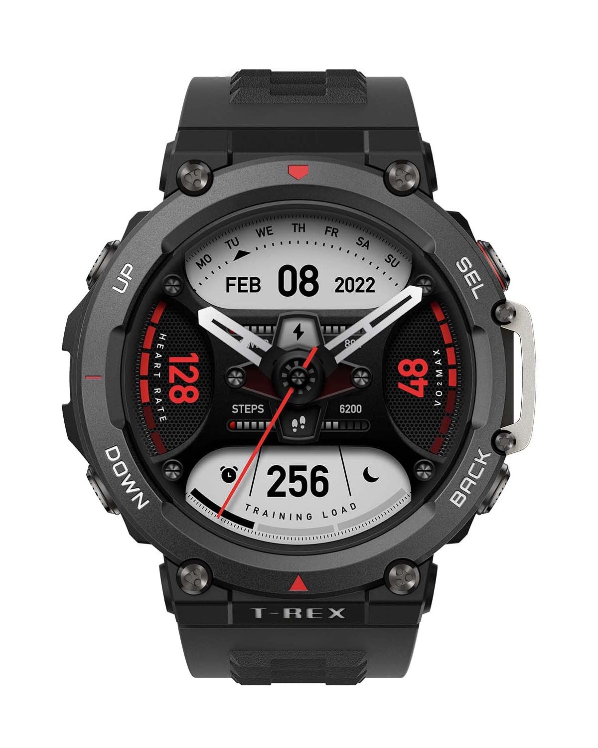 Amazfit T-Rex 2 47mm SmartWatch Reloj Deportivo Premium Multideporte con GPS Navegación en Tiempo Real Ejercicio de Fuerza 150+ Modos Deportivos Frecuencia cardíaca Monitoreo SpO2