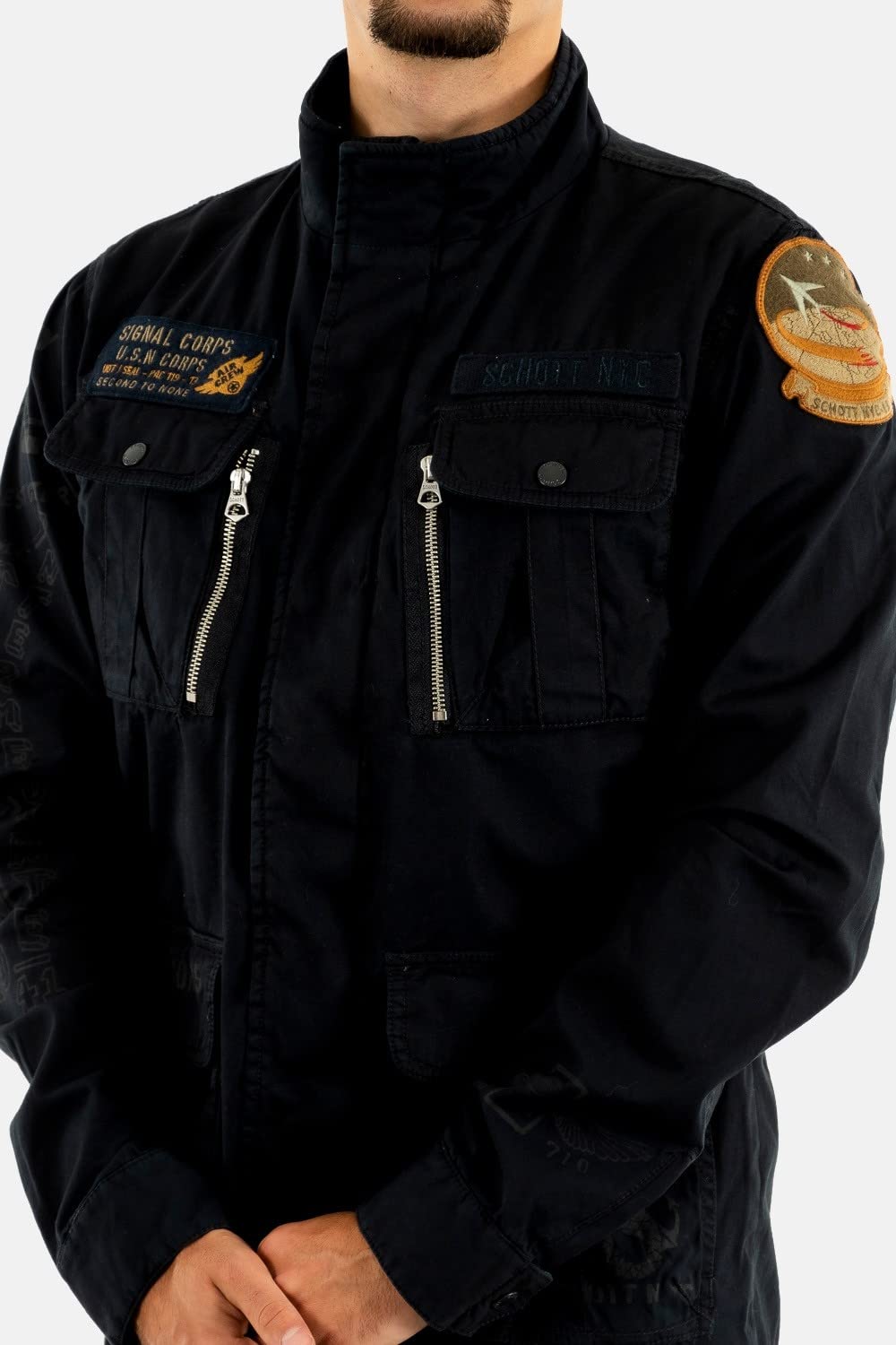 Schott NYC M1941 Chaqueta, Azul Marino, XL para Hombre
