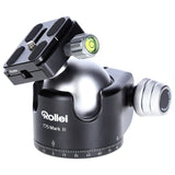 Rollei T7S Markt II - Trípode Profesional de 360 Grados con fricción, Capacidad de Carga de 26 kg, Escala para Tomas panorámicas y 2 Niveles de Burbuja, Incluye Placa de liberación rápida Compatible