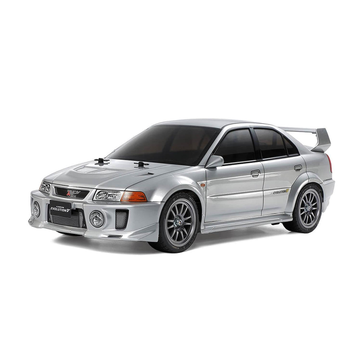 Tamiya 58713 1:10 RC Mitsubishi Lancer EVO V TT-02 - Coche teledirigido, vehículo RC, modelismo, Kit para Montar, Hobby, Bricolaje, Modelo RC, Kit RC
