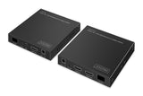 DIGITUS HDMI Fiber IP Extender Set – UHD 4k 60Hz – HDMI 2.0 – Alcance MM 300 m y SM 40 km – Transmisor y receptor – Punto a punto – Negro