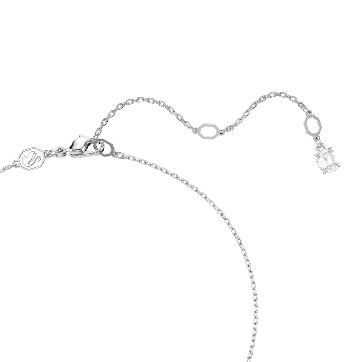 Swarovski Conjunto Matrix, Perla de cristal, Talla redonda, Blanco, Baño de rodio