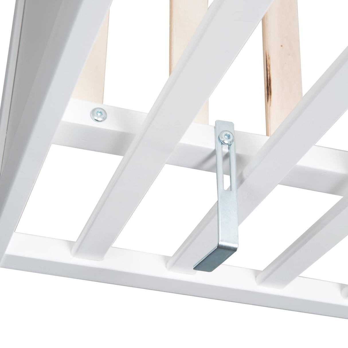 roba Cuna Colecho 60 x 120 cm, 2en1, Convertible en Cama de Bebé Independiente, Ajustable en Altura, 5 Barrotes Desmontables, Madera Blanca