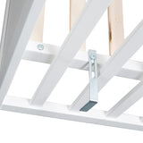 roba Cuna Colecho 60 x 120 cm, 2en1, Convertible en Cama de Bebé Independiente, Ajustable en Altura, 5 Barrotes Desmontables, Madera Blanca