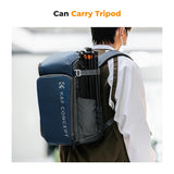 K&F Concept Mochila Cámara Profesional, Bolsa Fotógrafos Cámara Impermeable de Gran Capacidad para Camera Reflex Digital DSLR, Adecuado para viajes al aire libre senderismo fotografía Azul
