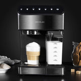 Cecotec Cafetera Semiautomatica Power Instant-ccino 20 Touch Serie Nera. 1350 W, 20 Bares de Presión, Tanque de Leche de 500ml, Control Táctil, Depósito de 1,4 Litros, Acabados Acero Inox