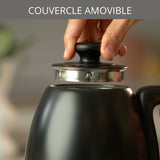 Krups Hervidor de agua de cuello de cisne, Versátil, Té, Café, Infusión, 8 temperaturas, Mantener caliente 30 min, Tapa extraíble, Café Control BW923810, Negro