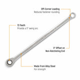 GEARWRENCH, GearBox 12 Pt. XL 85989, Juego de llaves de trinquete de doble caja, métricas, 17 piezas