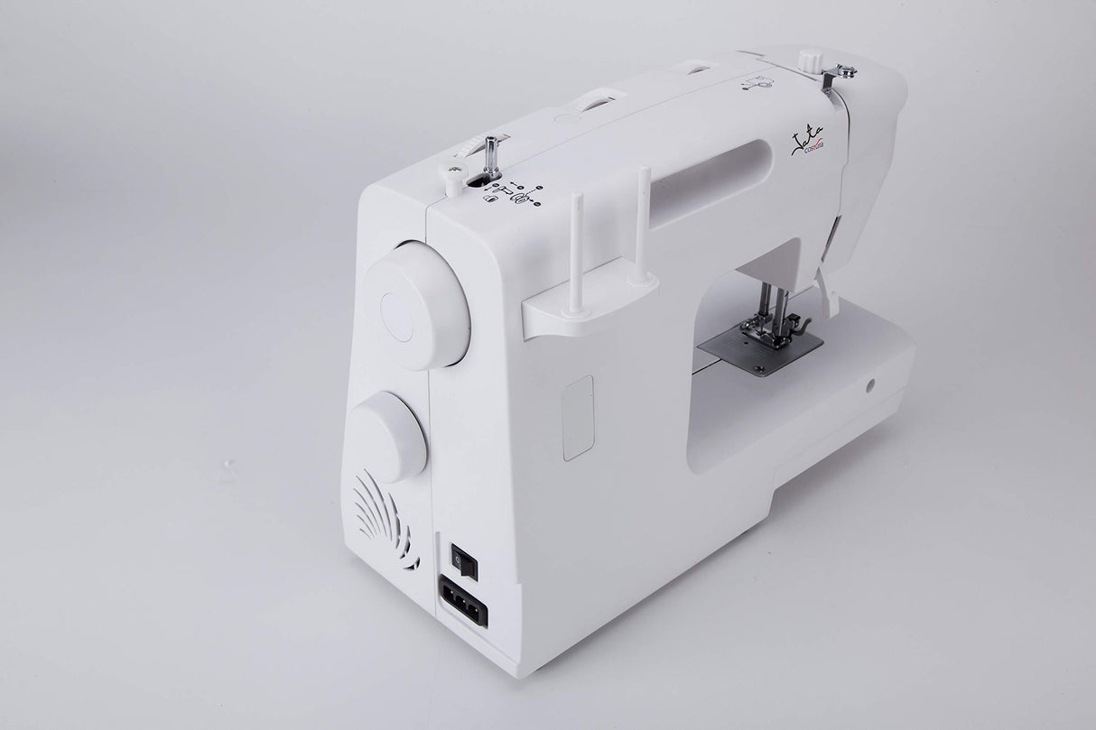 Jata MC744 Máquina de Coser con 33 Diseños de Puntada Pespunte y Zigzag Ojal en 4 Tiempos Con Pedal Electrónico para Control de Velocidad Juego Completo de Accesorios