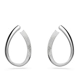 Swarovski Pendientes de Aro Exist para Mujer, Baño de Rodio, Cristales Blancos Colección Exist de Swarovski