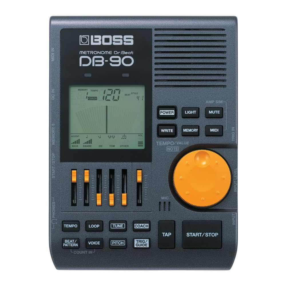 Metrónomo digital BOSS DB-90 — 4 sonidos de metrónomo y entrada MIDI