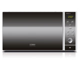 CASO MCG 30 Chef - microondas 3 en 1 de 900W con grill de 1250W y aire caliente de 2200W - Capacidad de 30L - Plato giratorio Ø 31,5 cm - pantalla digital, frontal espejado - acero inoxidable y negro