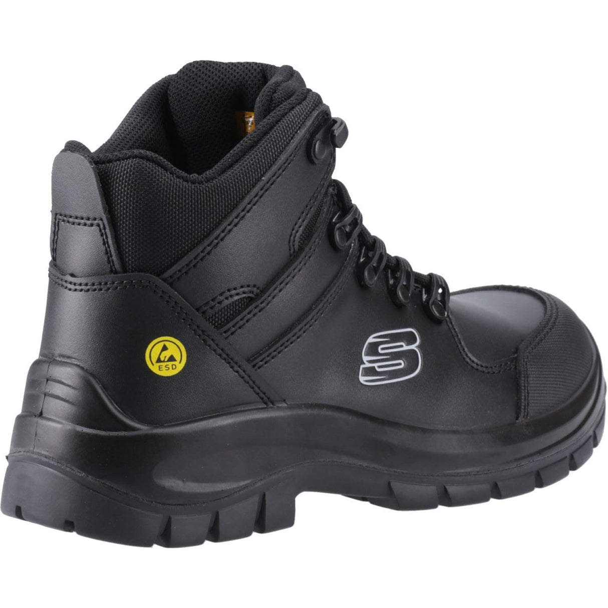 Skechers Men's Trophus Kilram Construction Boot, Black, 44 EU