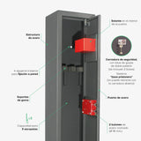 ARREGUI Braco ARM030 Armero de Acero para 3 Escopetas | Caja Fuerte para Armas | Armero para Rifles | FRANCIA e ITALIA: válido para todas las armas | ESPAÑA y PORTUGAL: no homologado