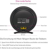 Telekom Speed Home WLAN Negro Repetidor WLAN de Alta Velocidad Wi-Fi 6 Doble Banda 2xLAN