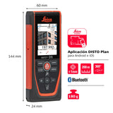 Leica Disto D5 Medidor Láser de Distancia Profesional con Bluetooth (App), Puntero Digital (Interior y Exterior) y Sensor de Inclinación para Seguimiento de Alturas, Medición de Perfiles y Ángulos