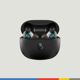 Skullcandy Rail Auriculares In-Ear Inalámbricos, 42 h de Autonomía, Skull-iQ, con Alexa Habilitada, Micrófono, Compatibles con iPhone Android y Dispositivos Bluetooth - Negro