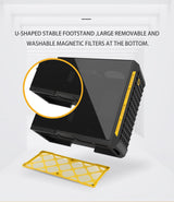 Geometric Future M6 Raphael Mid Tower, Carcasa de PC, diseño de Canal de Aire Vertical, Soporte para E-ATX de 12" x 11", radiador 360, Soporte de GPU Vertical, Negro, GEO-M6-RA