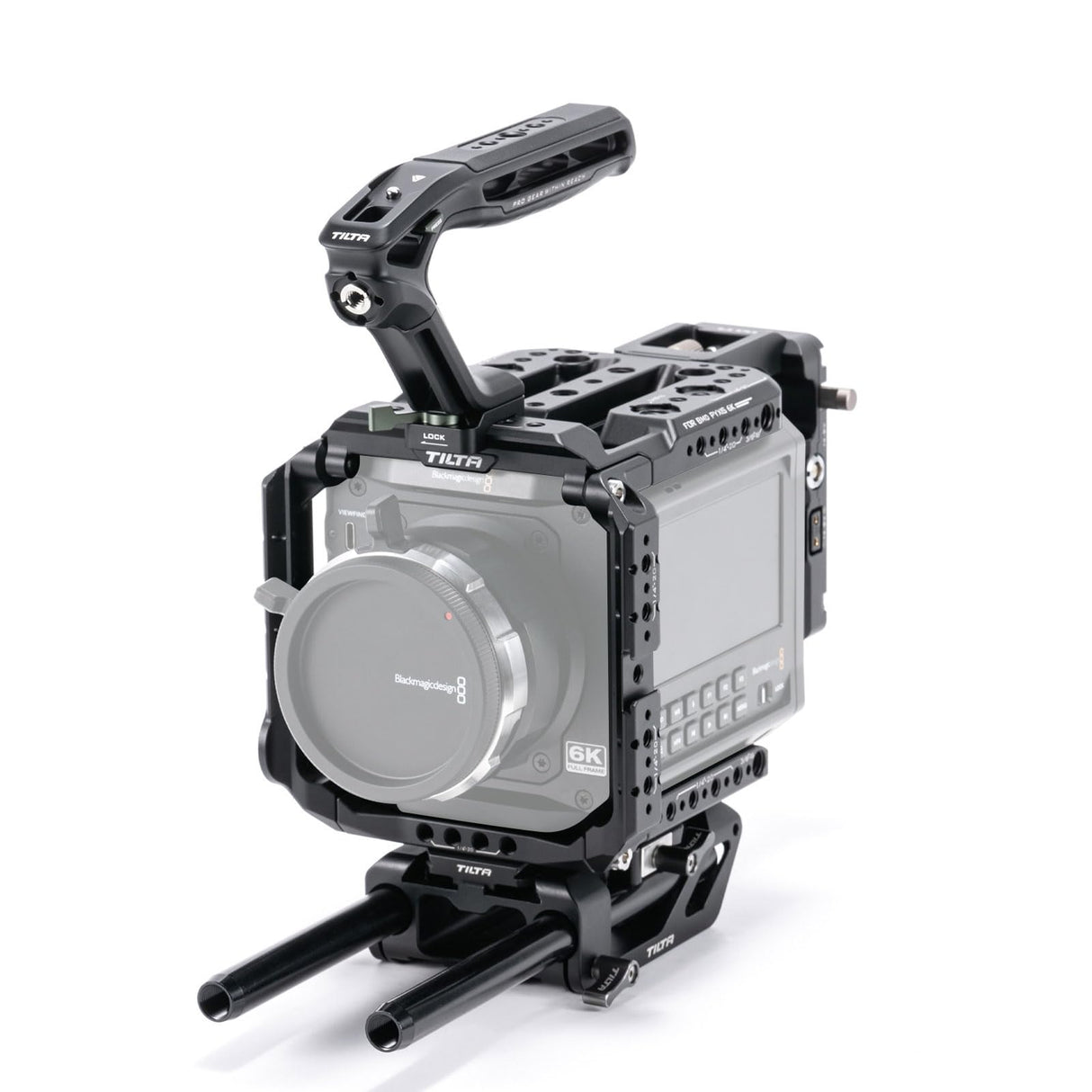 Tilta Pyxis - Jaula para cámara 6K Compatible con Pyxis 6K Pro Kit con Mango Superior, Placa Base, Placa de batería, Montaje en V ES-T21-B-V
