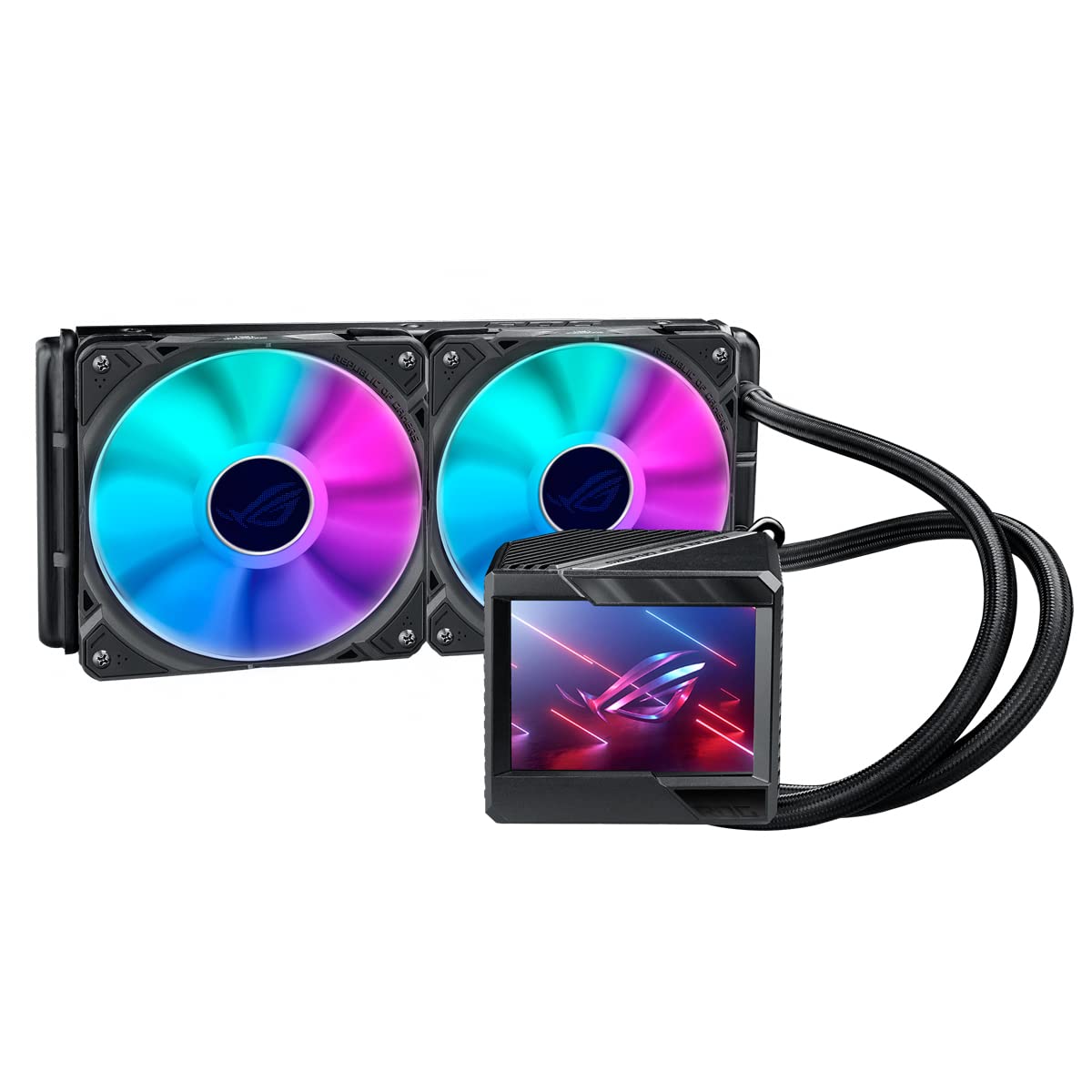 ROG Ryujin II 240 ARGB - Cooler CPU todo en uno con pantalla LCD de 3,5", compatible con Intel LGA 1700/1150/1151/1155/1156/1200/2066 y AMD AM4/TR4 y dos ventiladores Noctua Inustrial PPC