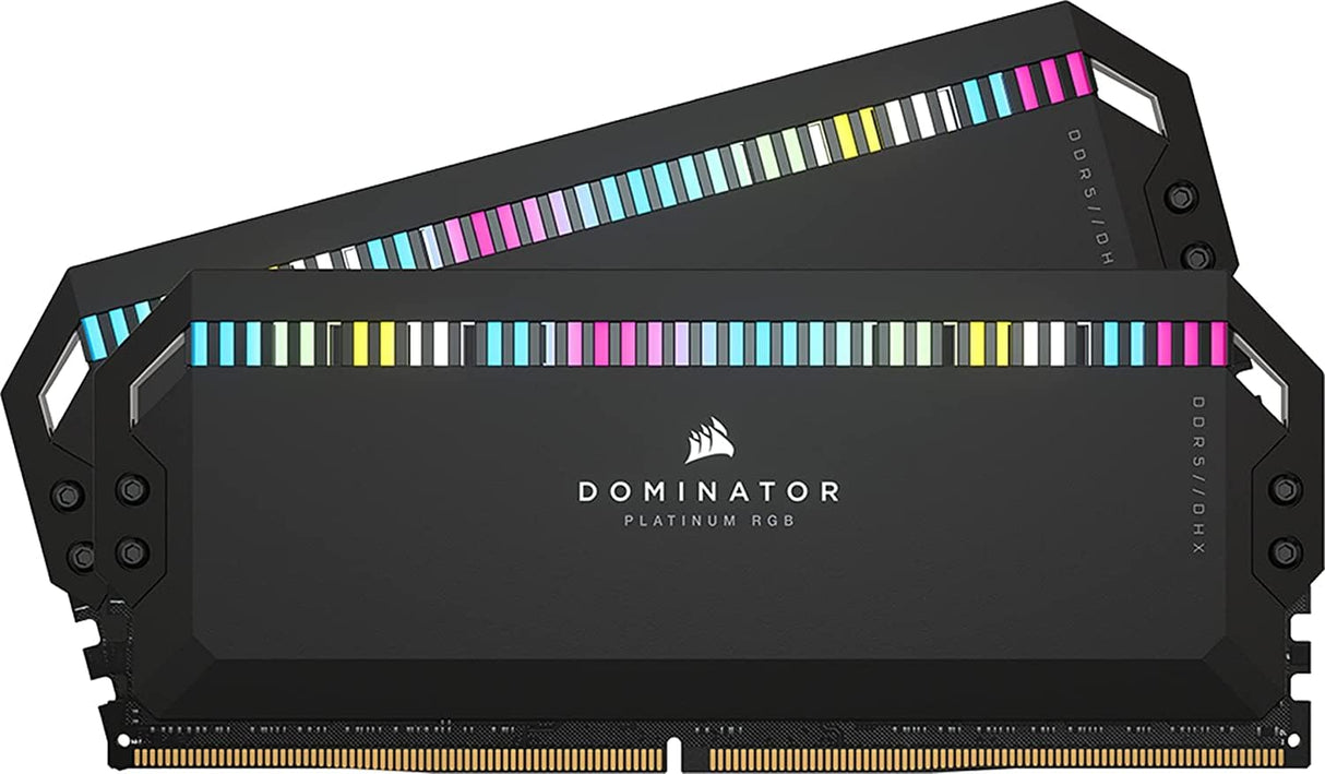 CORSAIR Dominator Platinum RGB DDR5 RAM 64GB (2x32GB) hasta 6000MHz CL30 Intel XMP 3.0 Memoria de Ordenador de Sobremesa – Negro (CMT64GX5M2B6000C30)