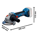 Bosch Professional 18V System amoladora angular a batería GWS 18V8 (diámetro del disco de 125 mm, incl. LBOXX)