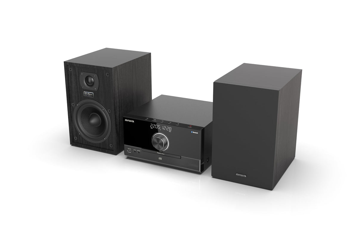 Microcadena AIWA MSBTU-600 Bluetooth, CD, USB, AUX IN, Potencia de Salida de 2 X 50 W RMS. Color: Negro