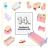 KidKraft Casa de muñecas de Madera Charlotte con Muebles y Accesorios incluidos, Casita de Juguete con 4 Niveles de Juego para muñecas de 30 cm, Juguetes niños y niñas Desde 3 años (65956)