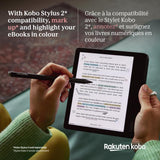 Kobo Libra Colour eReader | Pantalla E Ink Kaleido™ 3 de 7" | Temperatura del Color y Brillo Ajustables | Reducción luz Azul | eBooks y AudioBooks | Memoría 32 GB | Resistente al Agua | Blanco