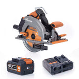 Evolution Power Tools R185CCS-Li Sierra circular sin cable y sin escobillas 18v Li-Ion Incluye hoja TCT Multi-Material Corta Madera, Metal, Plástico, Guía Incluida, Batería y Cargador Incluidos, 185mm