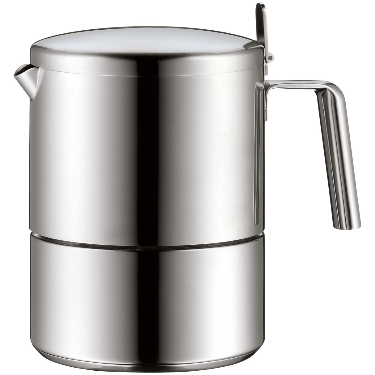 WMF Kult - Cafetera Italiana de 300 ml para 6 tazas, acero inoxidable Cromargan mate, inducción, apta para lavavajillas