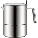 WMF Kult - Cafetera Italiana de 300 ml para 6 tazas, acero inoxidable Cromargan mate, inducción, apta para lavavajillas
