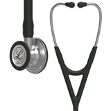 3M Littmann Cardiology IV Fonendoscopio para diagnóstico, campana de acabado estándar, tubo negro y vástago y auricular de acero inoxidable, 68,5 cm, 6152