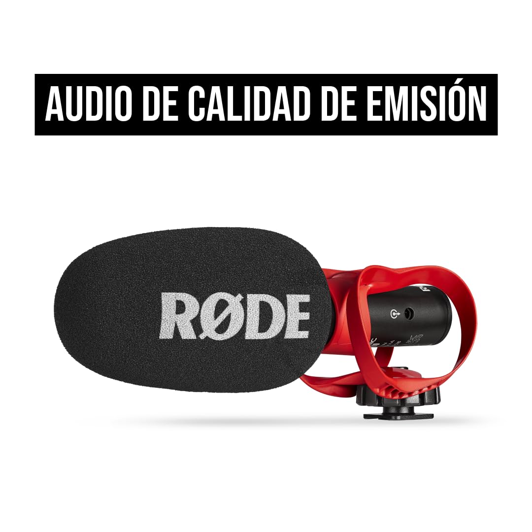 RØDE VideoMic GO II Micrófono de cañón ultracompacto para cámara con salidas de 3,5 mm y USB para cine, creación de contenido, podcasting y videollamadas