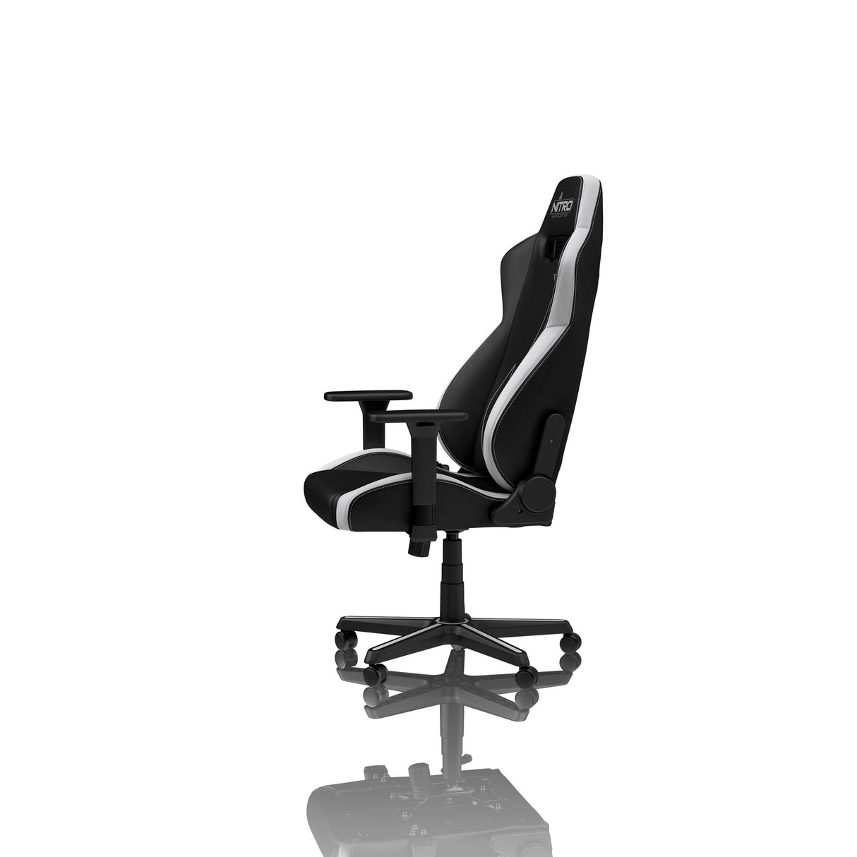 NITRO CONCEPTS Silla, Piel sintética de Poliuretano, Radiant White, 56 x 57 x 140 cm