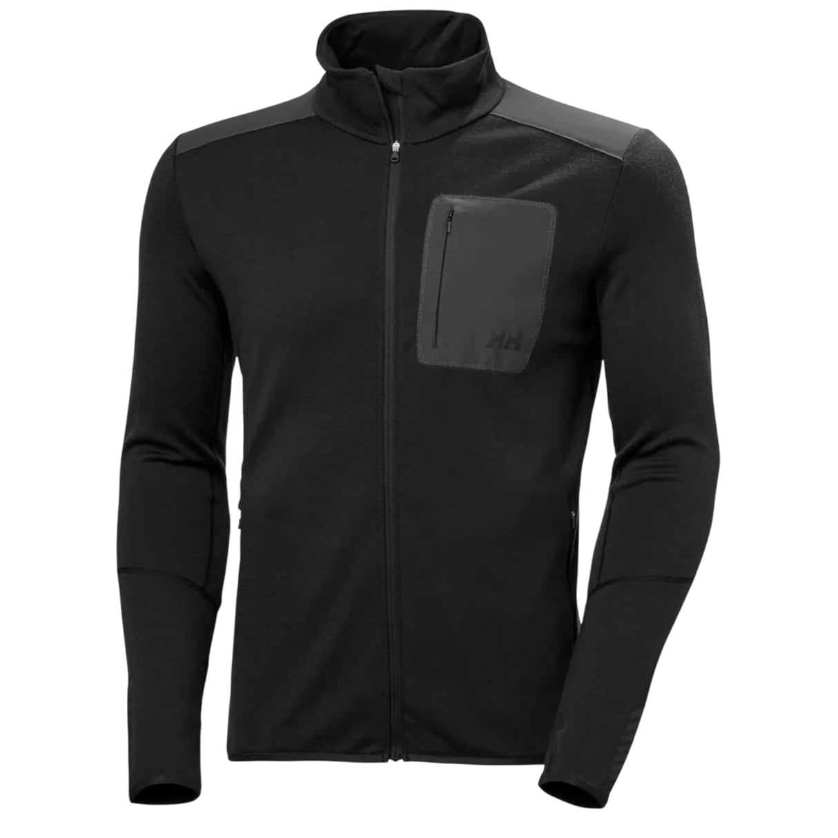 Helly Hansen Mens Lifa Merino Midlayer, Negro, L