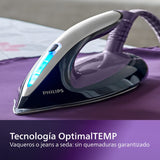 Philips PerfectCare Elite Plancha Vertical Vapor - 2700 W, 520 g De Vapor, 7,5 Bares, Tecnología OptimalTEMP, Modo ECO, T-ionicGlide, Azul/Blanco (GC9635/20)