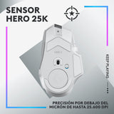 Logitech G G502 X PLUS LIGHTSPEED Ratón inalámbrico RGB para Gaming - Ratón óptico con interruptores híbridos LIGHTFORCE, LIGHTSYNC RGB, sensor HERO 25K, compatible con PC - macOS/Windows - Blanco