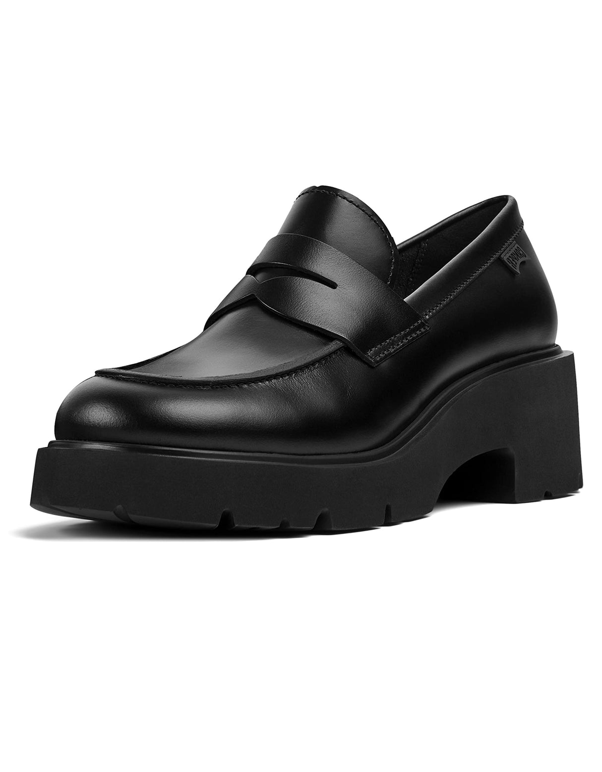 Camper Milah K201425, Moccasin Mujer, Negro 002, 37 EU
