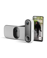 Arlo Vídeoportero inalámbrico HD y Floodlight cámara 2K WiFi inalámbrico Negra - protección inteligente del hogar, visión nocturna, detección de movimiento, audio bidireccional, compatible con Alexa