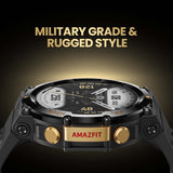 Amazfit T-Rex 2 47mm SmartWatch Reloj Deportivo Premium Multideporte con GPS Navegación en Tiempo Real Ejercicio de Fuerza 150+ Modos Deportivos Frecuencia cardíaca Monitoreo SpO2