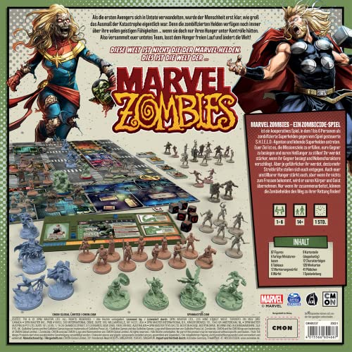 CMON El | Marvel Zombies – Un Juego de zombicide | Juego de conocedores | Dungeon Crawler | 1-6 Jugadores | A Partir de 14+ años | 60 Minutos | Alemán